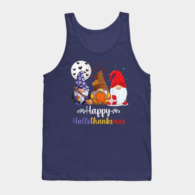 Gnome - Happy Hallothanksmas Tank Top by Distefano